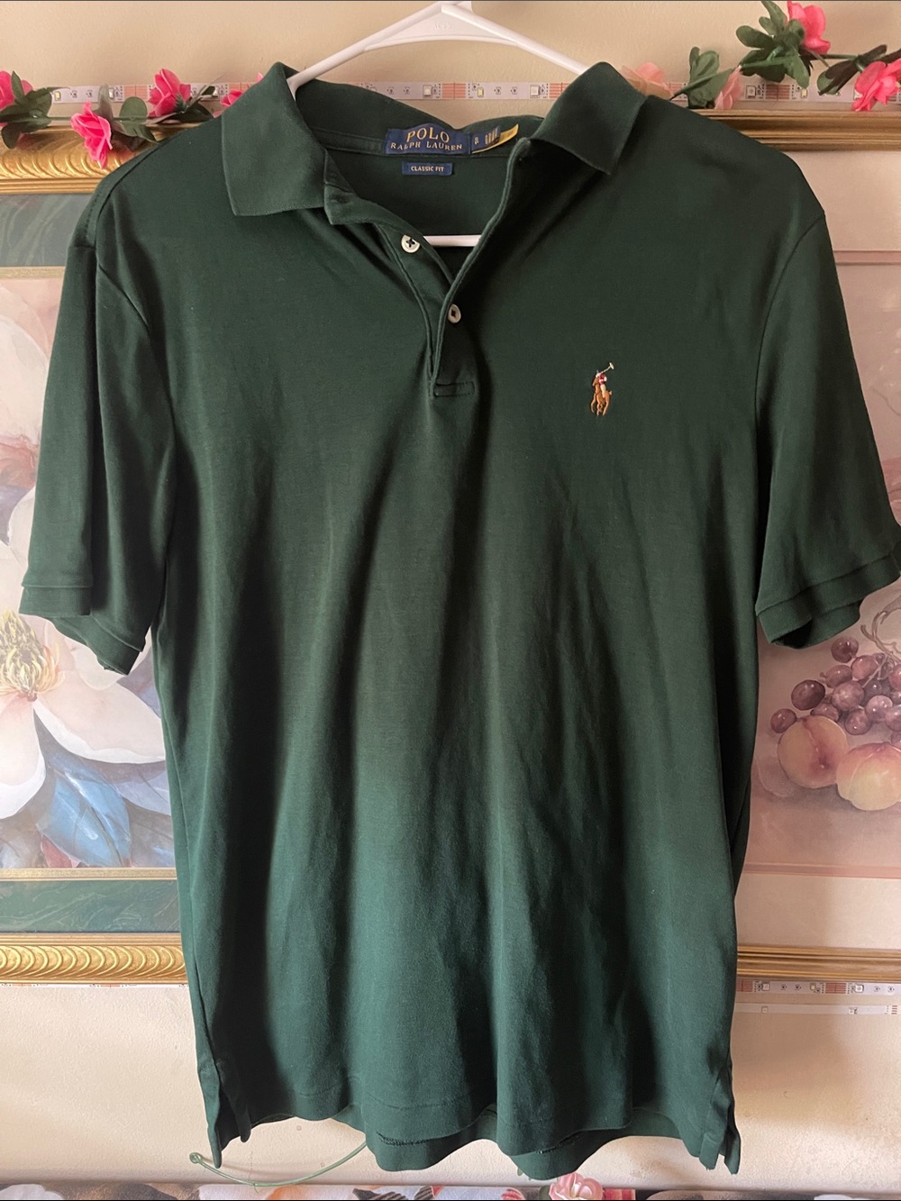 Polo by Ralph Lauren Dark Green Classic Polo with Gold Pony